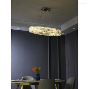 Lustres Led Art Lustre Pendente Lâmpada Luz Luxo Cristal Redondo Moderno Pendurado Teto Sala de Estar Quarto Jantar Decoração de Casa