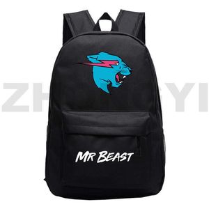 Ryggsäck Hot Selling Mr Beast ryggsäck Anime Laptop Back Pack School Bags Cartoon Ryggsäckar för tonårsflickor Herr Beast Travel Book Bags J230517