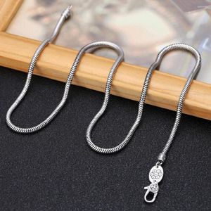 Kedjor REAL 925 Sterling Silver 3mm ROPE Link Chain Halsband med Vajra Klapp all storlek