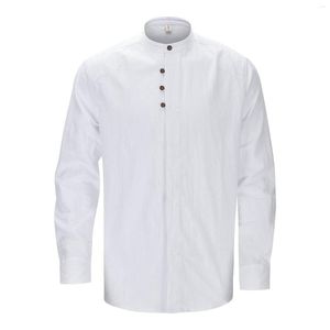 Men's T Shirts Mens Fashion Tall Long Sleeve Men's Casual Solid Color Stand Collar Junior Tops