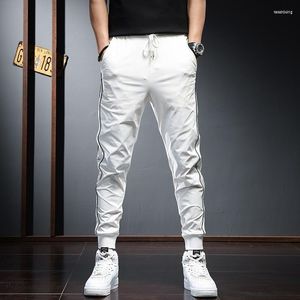 Męskie spodnie mężczyźni mężczyźni 2023 Letnie sport jogging swobodny streetwear Side Stripe Striping White Joggers spodnie