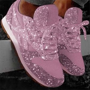 High Latest Women Shoes Quality Silver Spring Sneakers Chic Sequins Casual Sports Shoe non-slip Rubber Outsole Size 35-43 003