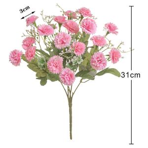 Fiori secchi Rosa fiori artificiali bouquet da sposa sul tavolo di nozze decorazione autunnale fiore di seta rosa garofano pianta finta