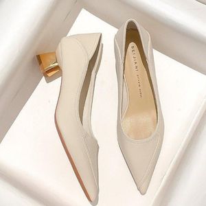 Dress Shoes Spring Autumn Women Flats Pointed Toe Slip On Woman Ballet Faux Suede Shallow Ladies Comfortable 2023 Wedges