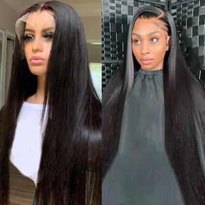13x4 13x6 Straight Lace Front Wigs PrePlucked Hd Transparent Lace Frontal Wig For Women Glueless 4x4 Closure Wig Human Hair Wigs