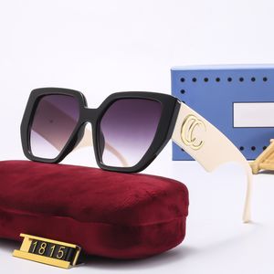 Роскошные солнцезащитные очки дизайнерские солнцезащитные очки для женщин Большой буквы повседневная модная мода -затенение пляжного ультрафиолетового ультрафиолета Подарки Подарок с коробкой