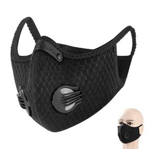 Half Face Mask Cycling With Filter Breathing Valve Activated Carbon PM 2 5 Anti-Pollution Men Women Bicycle Sport Bike Dust Mask12925