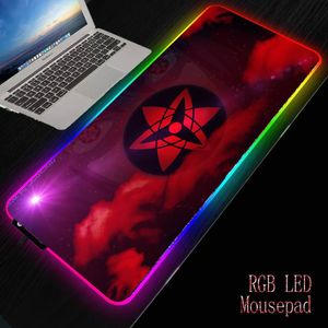 Descansa Mairuige Anime Cartoons Gaming Computer Mousepad RGB Grande Mouse Pad XL Mouse Tapete Grande Mause Pad PC Desk Play Mat com retroiluminação