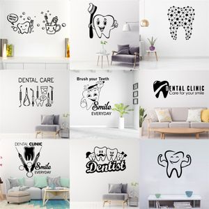 Spazzolare i denti Adesivo da parete Adesivo da parete in vinile per camerette Cucina Dentista Negozio Home Decor Wall Art Decal 1