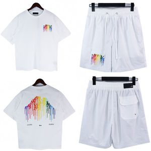 M. A. Tropf Collage T -Shim Trunks Männer und Frauen Sommersport -Set Mode Los Angeles Street Brand Designer Ma Drip Muster Kurzarm Top Shorts Set Männer Tees