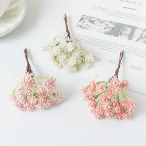 Dried Flowers 12PCS Artificial Plastic Gypsophila for Home Decor Christmas Garland Wedding Bouquet Diy Fake Plants