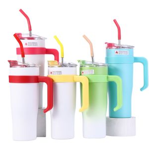 40oz Tumblers Cons Saplı Yalıtımlı Paslanmaz Çelik Tumbler Kapakları ve Araba Seyahat Kupaları Kahve Bardakları Araç Monte Spor Bardakları