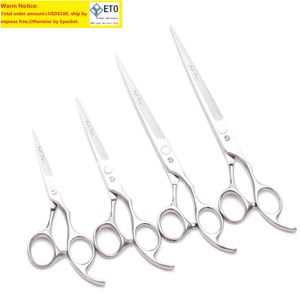 Z1006 5 to 8 Different Size JP 440C Purple Dragon Silver Hairdressing Shears Cutting or Thinning Scissors Human or Pets Style Tools