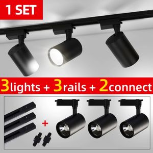 Conjunto completo de luzes noturnas Led Track Light COB Track Lamp 20W 30W 40W Rail Lighting Aluminium Spot Light Luminárias para casa, cozinha, loja de roupas