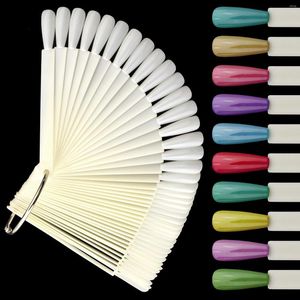 False Nails 50st Clear Nature Tips för nagelkonst Display Coffin Ballerina Style Swatch Polish Stand Practice Manicure Tools Tools