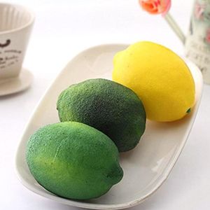 Festdekoration konstgjorda citroner simulering livtro liten falsk frukt för hem kök bröllop diy pografi rekvisita