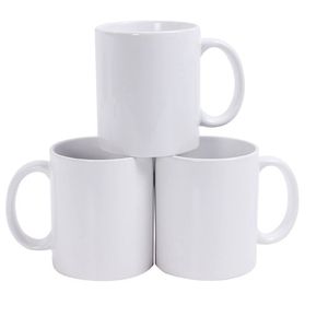 11oz sublimação em branco branco cerâmica caneca de café impressão por sublimação para café chá leite diy