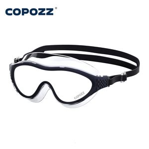 Dykmasker Simning Caps Big Frame Professional Swimming Waterproof Food Grade Silicone Glasögon Swim Eyewear Anti-dimma UV Vuxna män Kvinnor Dykningsglasögon 230612