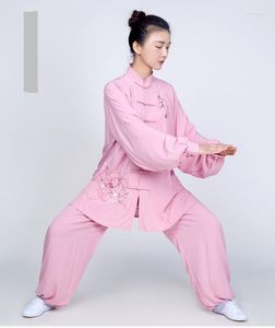 Roupas étnicas chinesas tradicionais bordadas Tai Chi artes marciais terno vintage