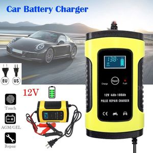 Anhtczyx Car Battery Charger 12V 6 Amp Intelligent Fully AutomaticMaintainer with LCD Screen Display, Impulse Repair, 3 Stage Charging