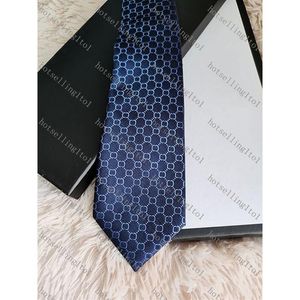 Cravatta da uomo in seta Cravatta in seta Lettere minuscole Jacquard Party Business Wedding Woven Fashion Design con scatola G322867