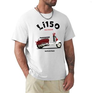 Men's Polos The Li150 Rallymaster Scooter T-Shirt T Shirt Man Korean Fashion Plain Black Shirts Men