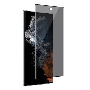 Для Samsung S23 Ultra Privacy Temdered Glass 9D Полная крышка Полная крышка Протектора экрана S22 Примечание 20 S20 Plus