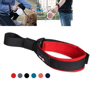 Hund koppel hands gratis koppel armband hundtillbehör justerbara hundar koppel armband ringhundar vandrare tillbehör husdjur leveranser