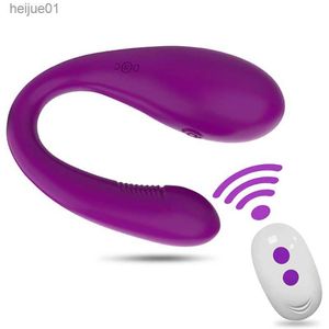 Kadınlar için Kablosuz Uzaktan Vibratörler Çok Funcition Yetişkin Seks Oyuncakları Çiftler Silikon U Tip Vajinal G Spot Stimülasyon Anal Oyuncak L230518