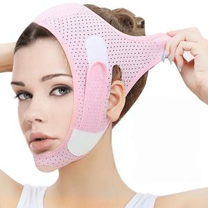 Dispositivi per la cura del viso Bendaggio dimagrante viso elastico V Line Face Shaper Donna Chin Cheek Lift Up Cintura Cinturino per massaggio Cura della pelle del viso Strumenti di bellezza 230609