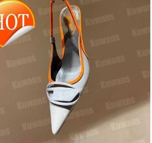 D-venus sb denim topuklu slingback bayan sandalet pompaları d Kittie tuval d venus plajı yaz lüks tasarımcı yüksek saplı parti seksi düğün leathe556