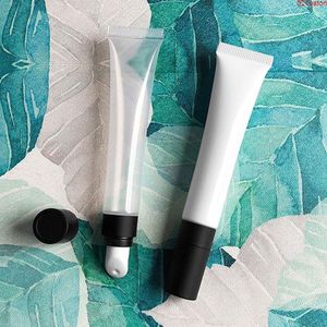 15ml 20ml Ceramics Head Squeeze Bottle Refillable Sunscreen Cream Soft Tube Empty Lip Balm Lotion For Travel 50pcs/lothigh qty Otgwc