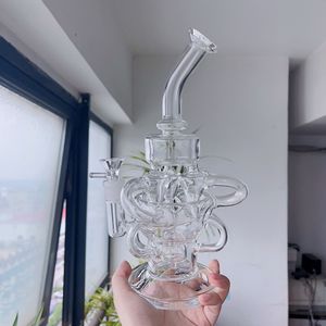 Glass Bubbler Fab Egg Hookah Bongs with Stereo Matrix Perc Recycler Dab Rig Thick Smoking Water Pipe