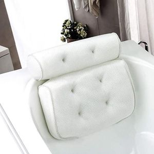 枕バスタブヘッドレスト枕3Dメッシュスパネックバックバスルームの供給非スライップクッション浴槽浴槽スパ枕付き吸引カップ