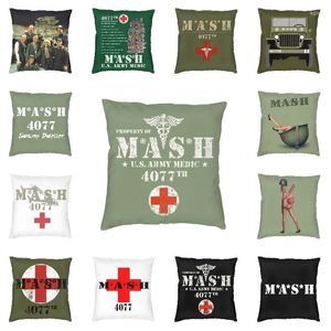 Pillow 40/45/50/60cm US Army Medic Mash 4077 Cover For Sofa Chair Polyester Throw Cases Home Decor Pillowcase