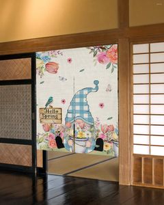 Tenda Primavera Fiore Gnomo Giapponese Porta Camera da letto Porta Partizione Tende Ristorante Cucina Decor Tende