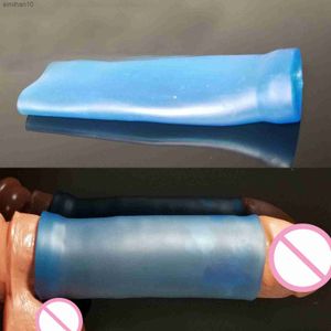 5.5inch Silicone Penis Sleeve Extender Pump MANA MASTURBATOR FÖR PENIS Förstoring Extender Bårförstärkare Sustain Erektion L230518