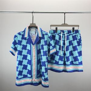 2 Yaz Moda Erkek Trailtsits Hawaii Plaj Pantolon Set Tasarımcı Gömlek Baskı Eğlence Gömleği Adam İnce Uygun Yönetim Kurulu Kısa Kollu Kısa Plaj157