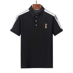 Designer Luxus Herren Poloshirt Kurzarm T-Shirt Mode Lässige Polos Muster Stickerei Atmungsaktive Sommer T-Shirts Tops Herrenbekleidung Schwarz Weiß M-XXXL 5YXO