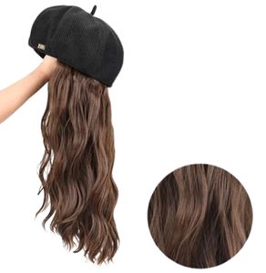 Интегрированный дизайн парика Hat Temperament Короткие кудрявые волосы легко контролировать популярные стили, доступные для демонстрации вашего уникального очарования