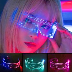 Party Decoration Colorful Luminous LED Glasses For Music Bar KTV Neon Christmas Halloween Goggles Festival PropsPerformance