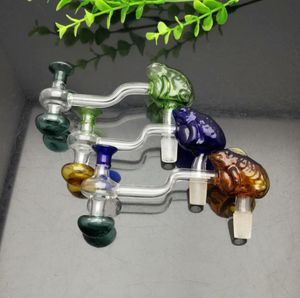 Glass Pipes Smoking Manufacture Hand-blown hookah The new colored frog funnel has good filtration performance