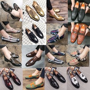 Luxusmarke Leffer Schuhe, schwarze glänzende Oxford-Schuhe, spitze Zehen-Kleiderschuhe, formelle Schuhe für Herren, Brogue-Lederschuhe, Business-Schuhe, Größe 38–48