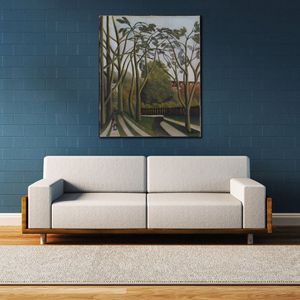 Jungle Landscape Canvas Art The Banks of The Bievre Near Bicetre Henri Rousseau Painting Handmade Beautiful Family Room Decor