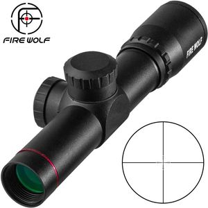 Fire Wolf 4.5x20 Zakresowy luneta optyczna Karabinu optyczna P4 Riflesscope z odwróconymi czapkami i pierścieniami obiektywu