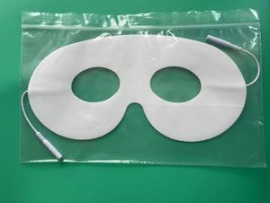 10 Stück Wiederverwendung TENS-Elektrodenpads Augenmaske Massageaufkleber mit Steckerloch 2,0 mm für TENS-Gerät