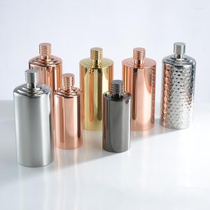 Hip Flasks 304Stainless Steel Big 35oz/1000ml Outdoor Portable Flagon Wine Pot Metal Bottle Flask Leather Cover Bag Alcohol