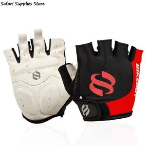 Cycling Gloves 1Pair Gel Half Finger AntiSlip AntiSweat Bicycle AntiShock Outdoor Sports MTB Bike Fingerless 230614