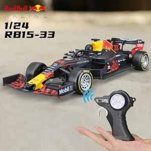 ElectricRC Car Maisto RC Car Toy 124本物のレーシングチームフォーミュラカーモデルリモートコントロールおもちゃ最大Verstappen RB15＃33 230609