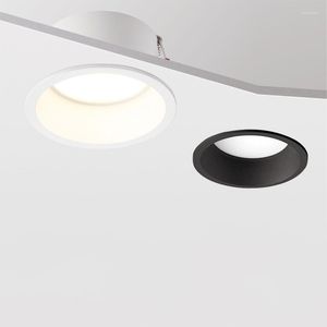 Decke Lichter Led Anti-Glare Einbau-downlight Runde Weiß Spot Licht AC110V 220v Lampen Für Wohnzimmer Hause decor Hohe Qualität Chip